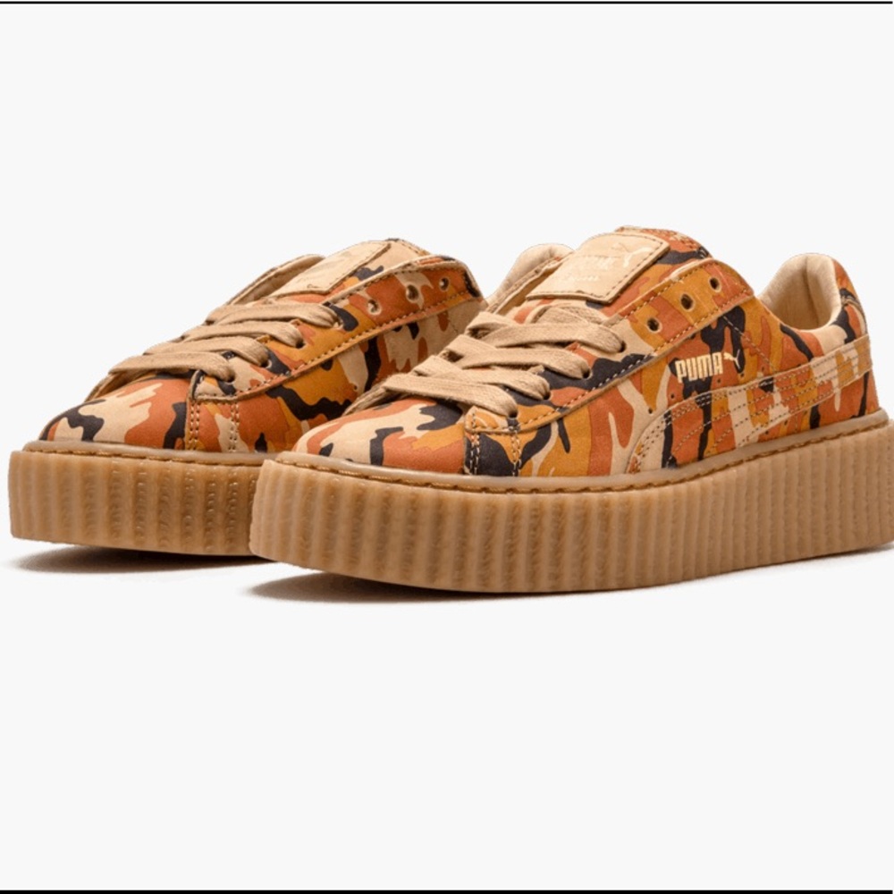 Rihanna and Puma Suede Camo Creepers